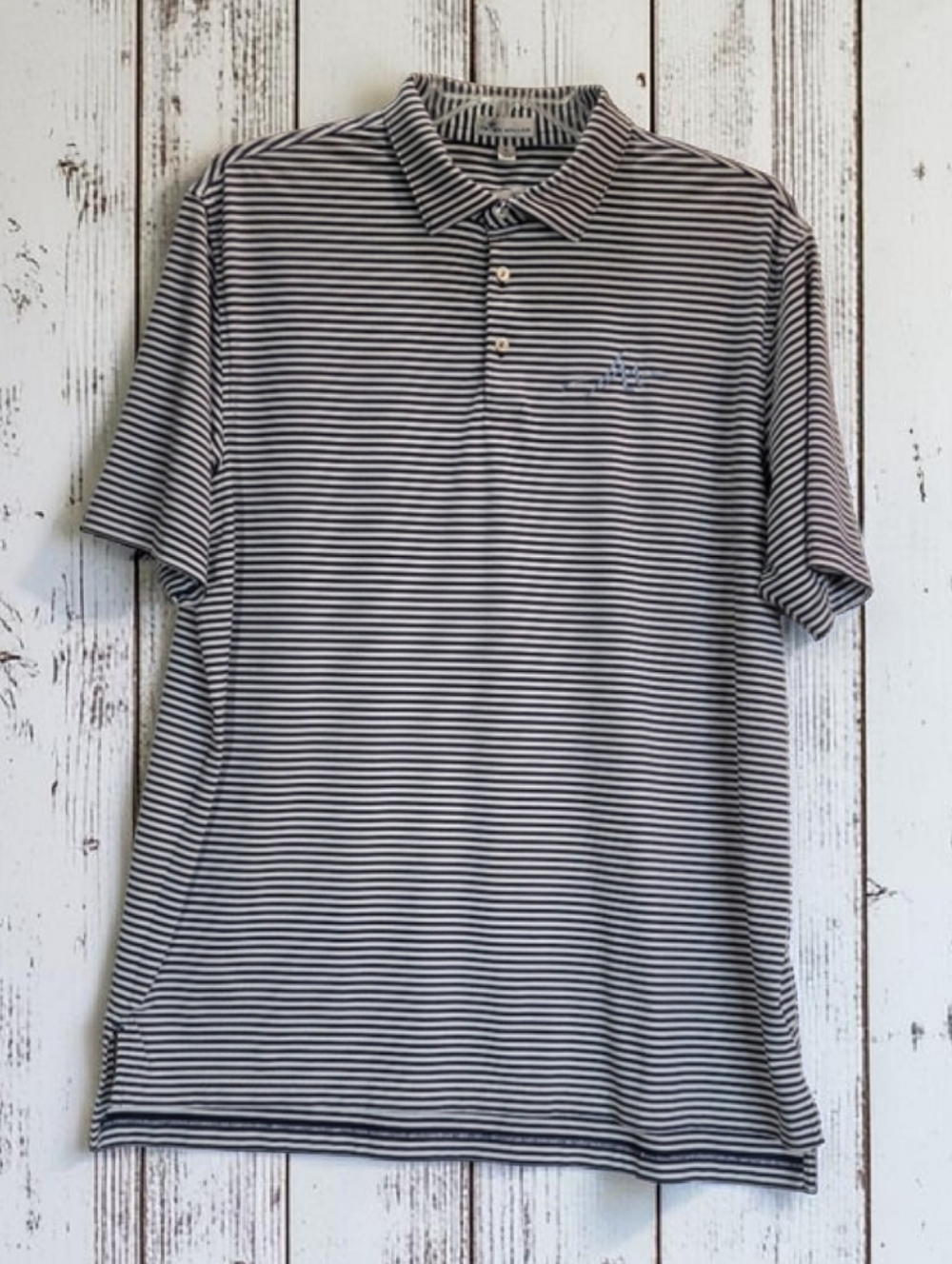 Peter Millar Crown Sport Performance Striped Golf Polo Men's XL PRISTINE